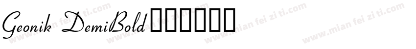 Geonik DemiBold字体转换